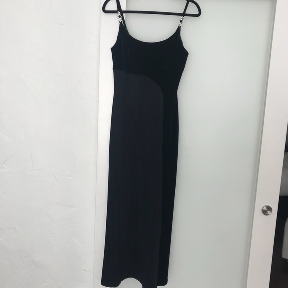 scott mcclintock black velvet dress